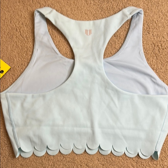 EleVen by Venus Williams Pretty Power Scalloped Sports Bra Ice Blue - Picture 7 of 8
